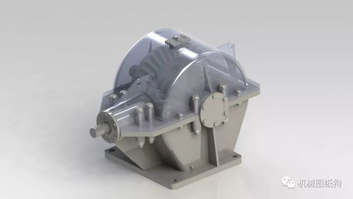 一級圓錐齒輪減速器3d圖紙 stp格式